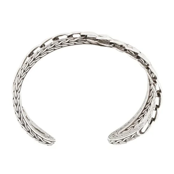 JOHN HARDY STERLING SILVER 925 BRAIDED CUFF BRACELET - Picture 6 of 8